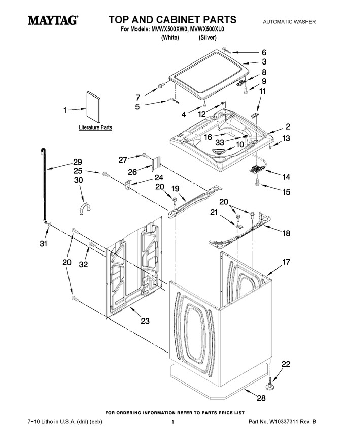 Diagram for MVWX500XL0