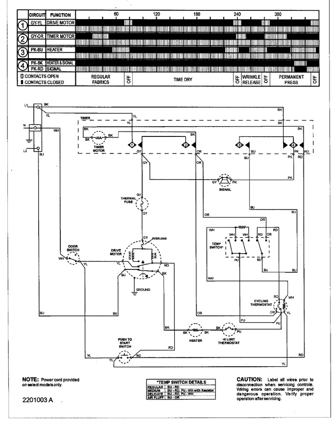 Diagram for NDE2330AZW