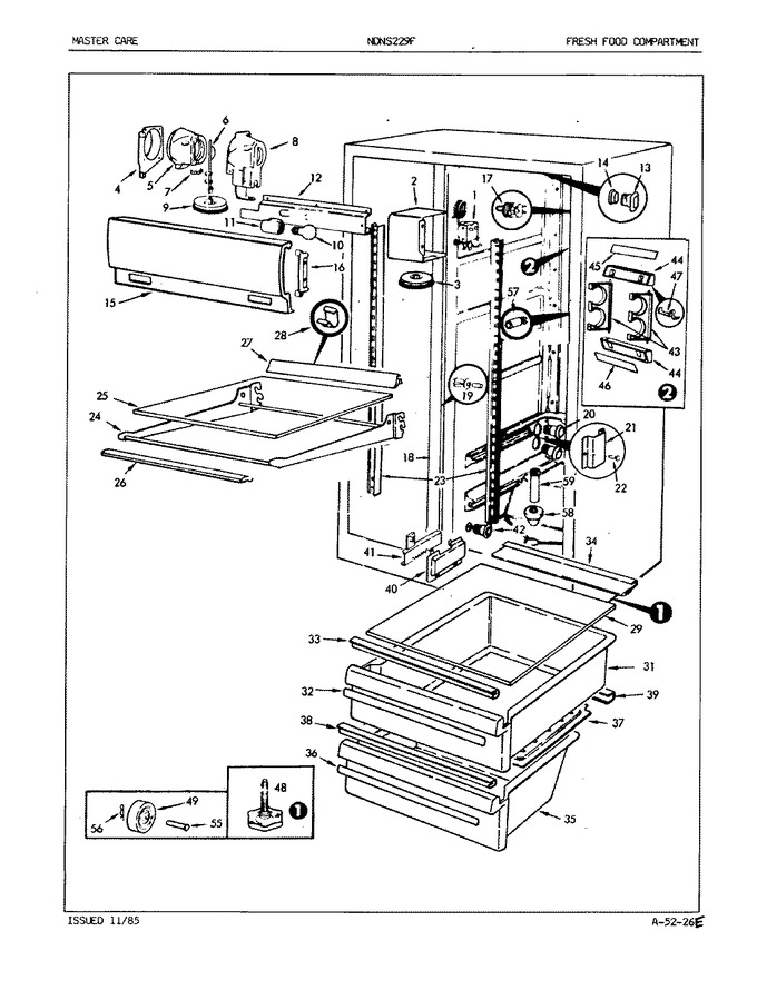 Diagram for NDNS229FA (BOM: 5M57B)