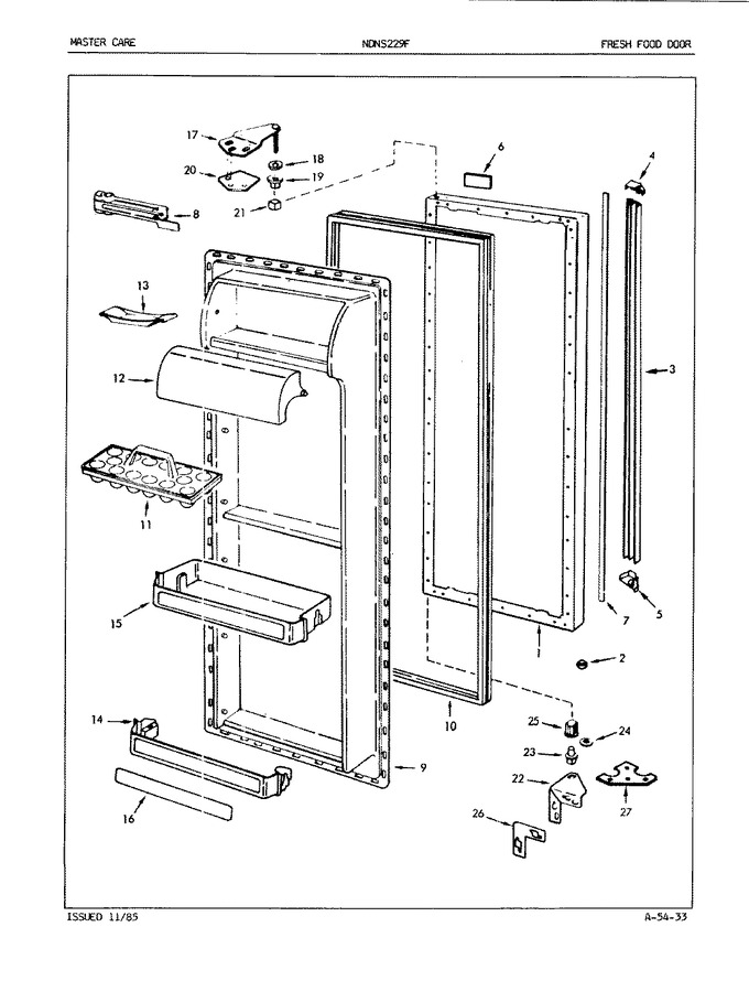 Diagram for NDNS229FA (BOM: 5M57B)