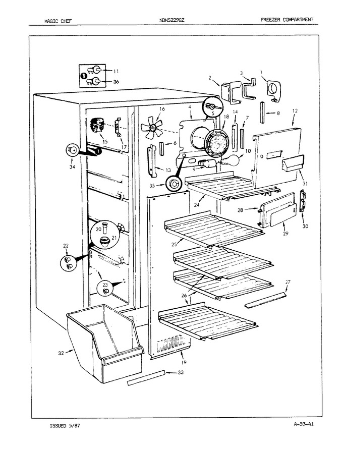 Diagram for NDNS229GZH (BOM: 7L35A)