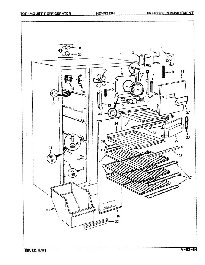 Diagram for NDNS229JH (BOM: 8N44A)