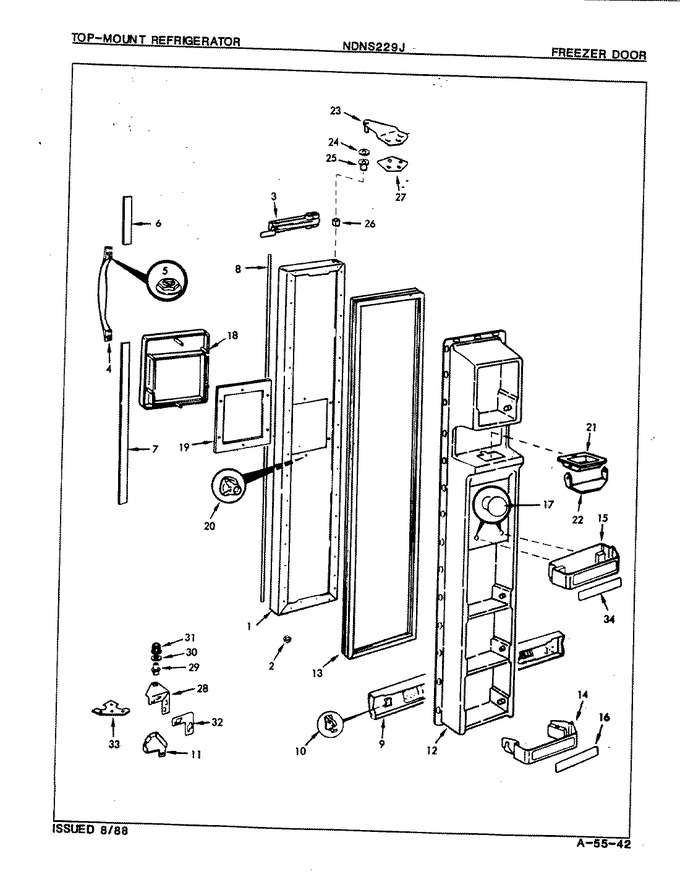 Diagram for NDNS229JA (BOM: 8L38A)
