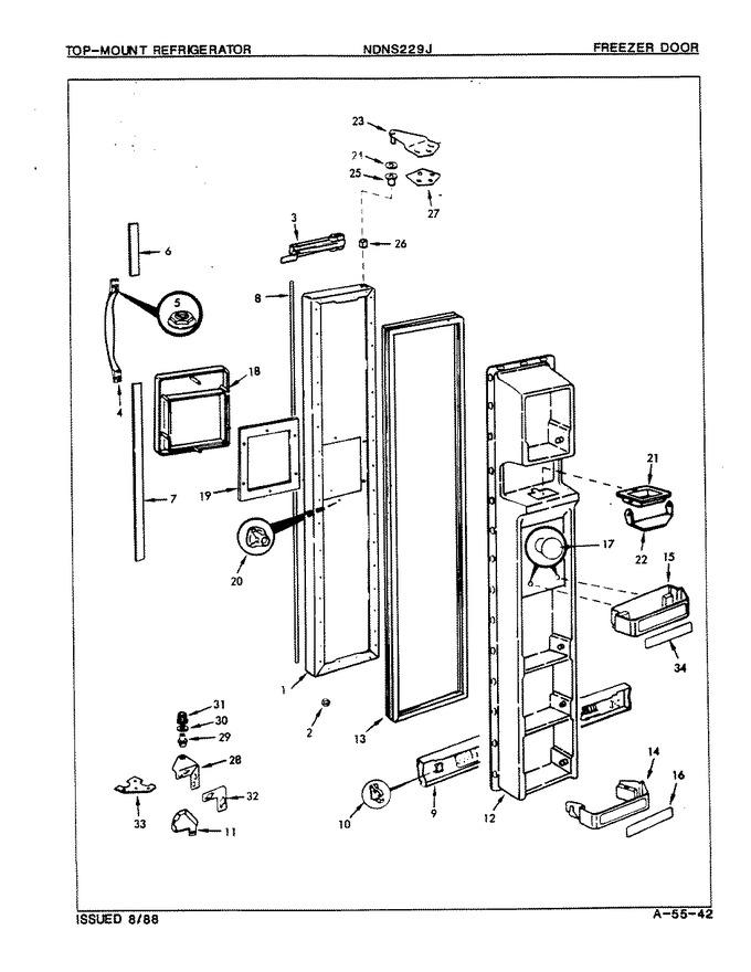 Diagram for NDNS229JA (BOM: 8N44A)