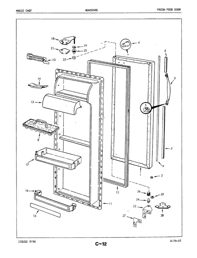 Diagram for NDNS249GA (BOM: 5N66A)
