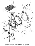 Diagram for 03 - Fr Blkhd, Air Duct, Felt Seal & Cylinder