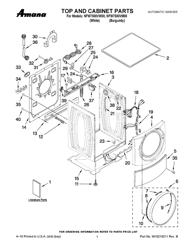 Diagram for NFW7500VW00