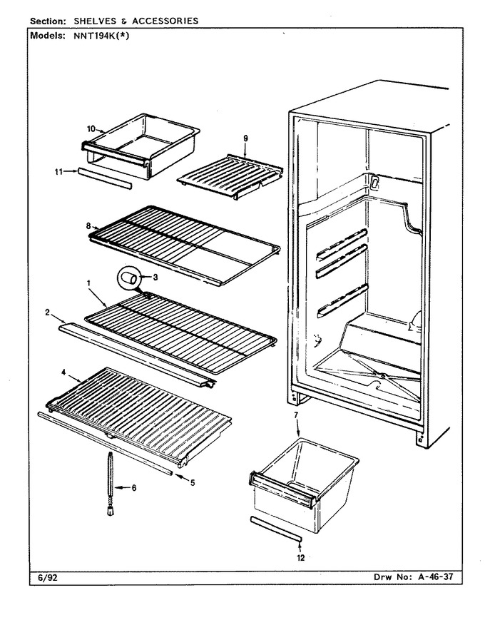 Diagram for NNT194KW (BOM: CC62A)