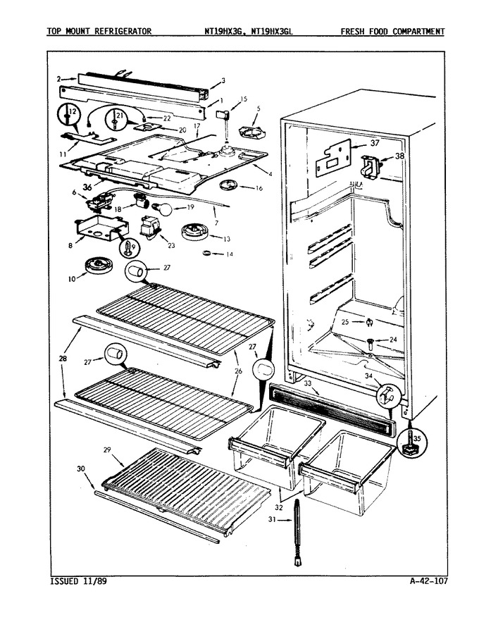 Diagram for NT19HX3GA (BOM: 9D45A)