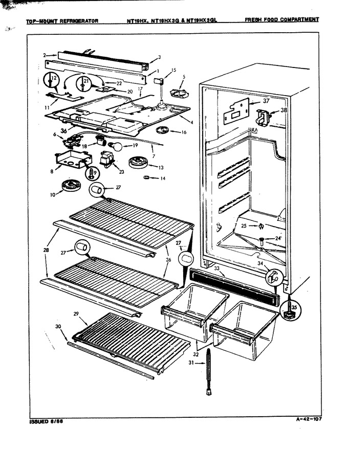 Diagram for NT19HX3GLA (BOM: 8D58B)