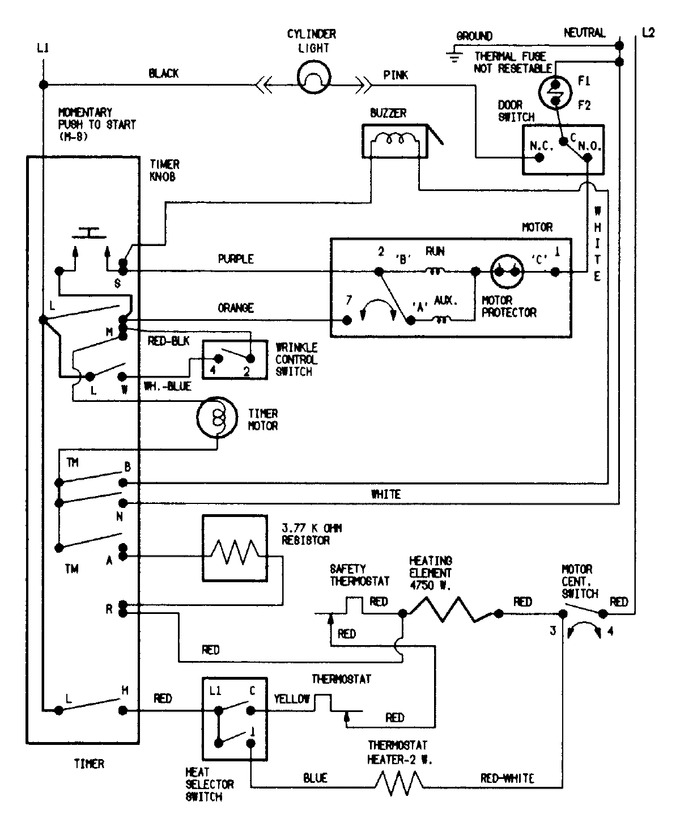 Diagram for PYE2000AYW