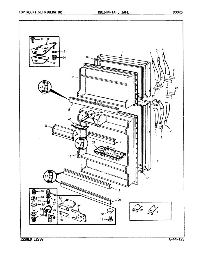 Diagram for RB15HA1AFL (BOM: 9B45A)
