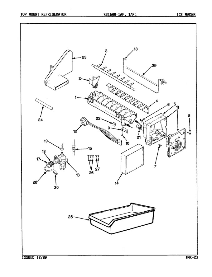 Diagram for RB15HA1AFL (BOM: 9B45A)
