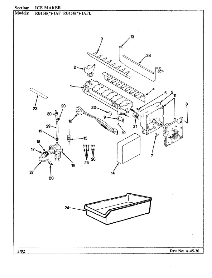 Diagram for RB15KA-1AFL (BOM: BG12C)