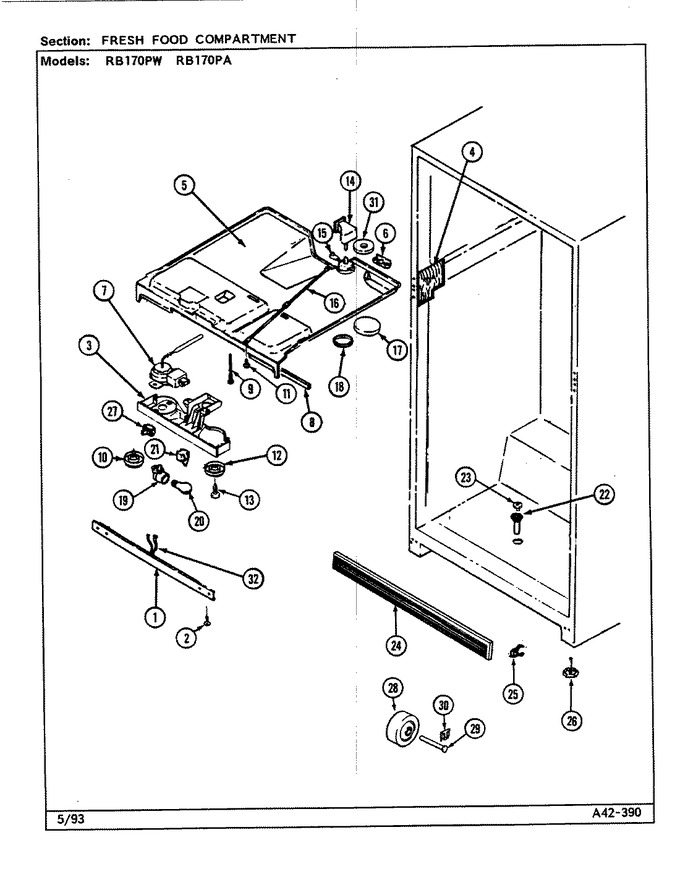 Diagram for RB170PW (BOM: DG25C)