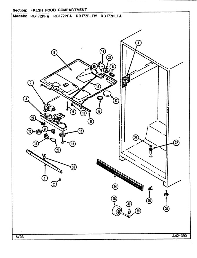 Diagram for RB172PFA (BOM: DG38A)