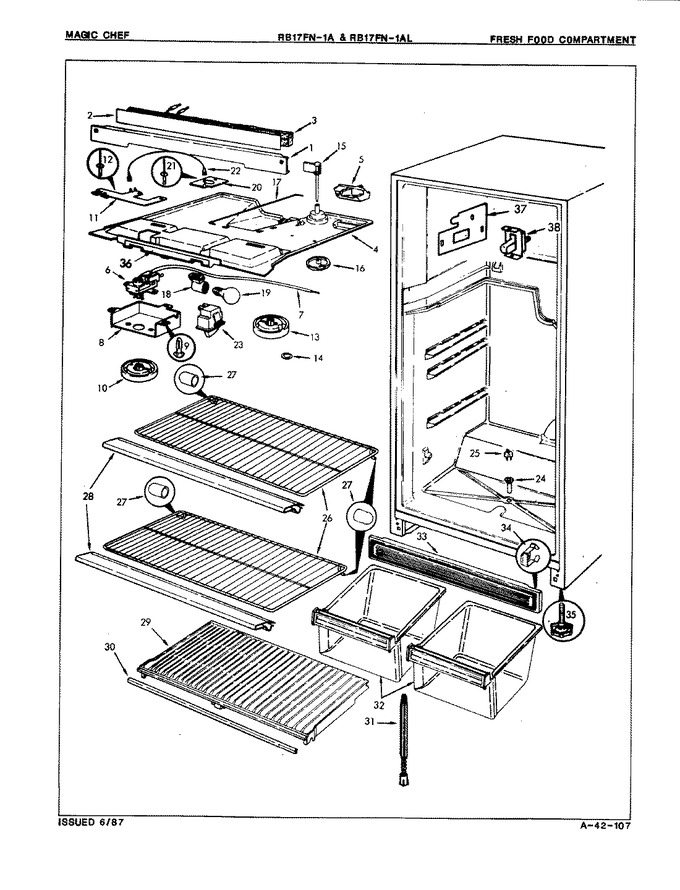Diagram for RB17FA-1A (BOM: 7D68A)