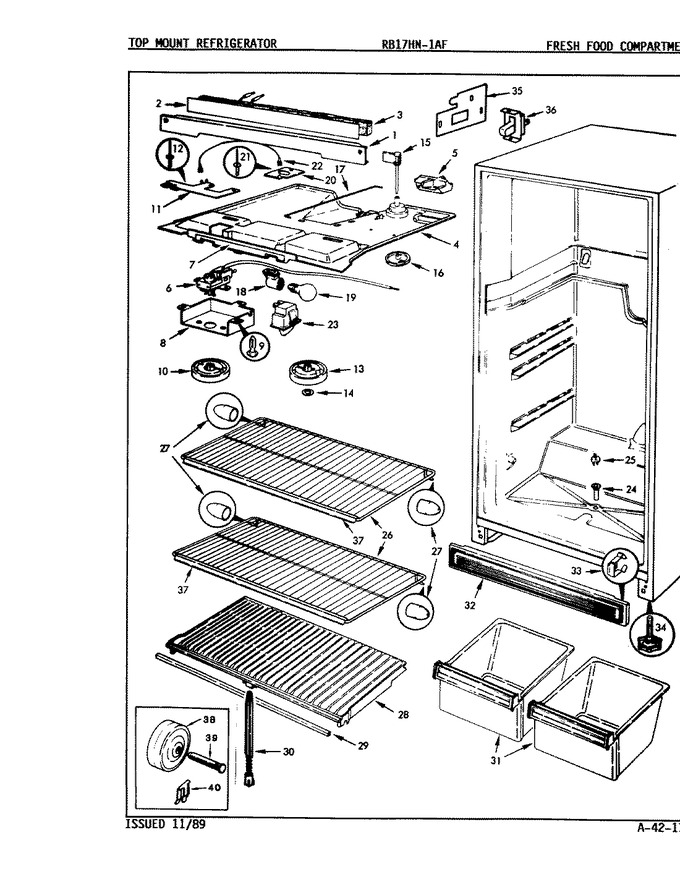 Diagram for RB17HN1AF (BOM: 9B51A)