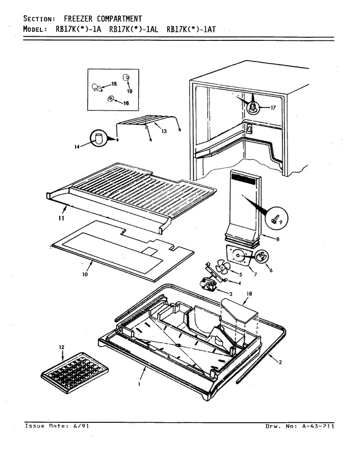 Diagram for RB17KA-1A (BOM: AG21B)