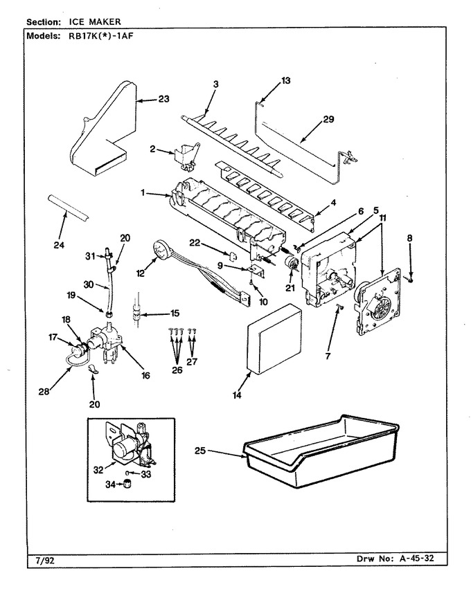 Diagram for RB17KA1AF (BOM: BG26A)