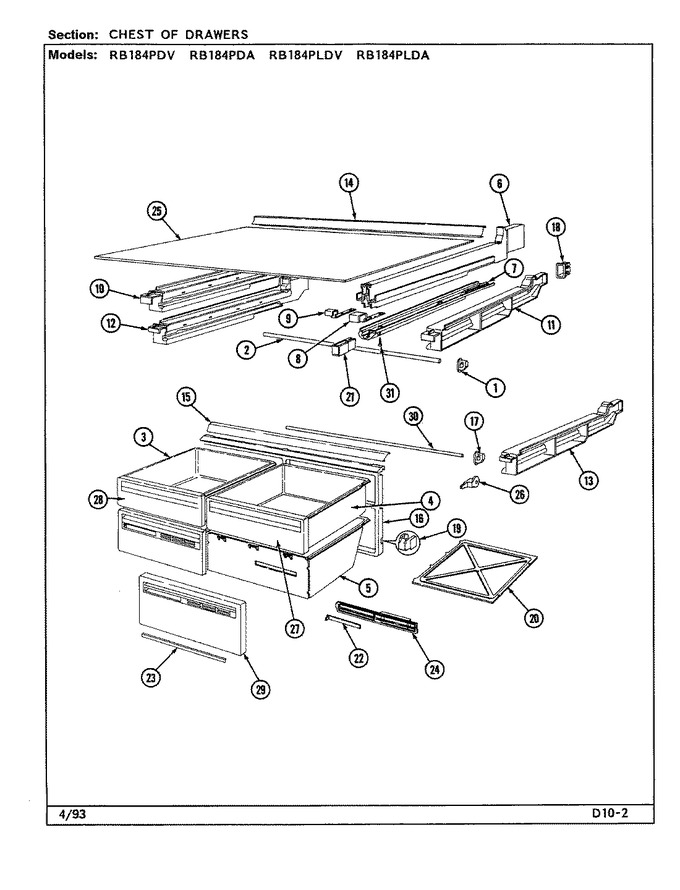 Diagram for RB184PDV (BOM: DG42A)
