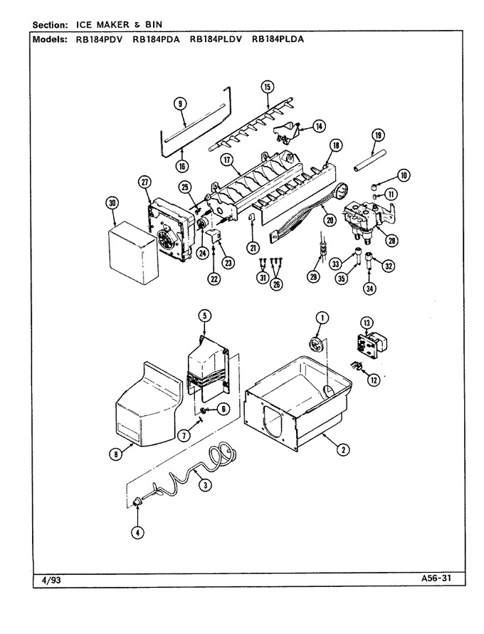 Diagram for RB184PDA (BOM: DG43A)