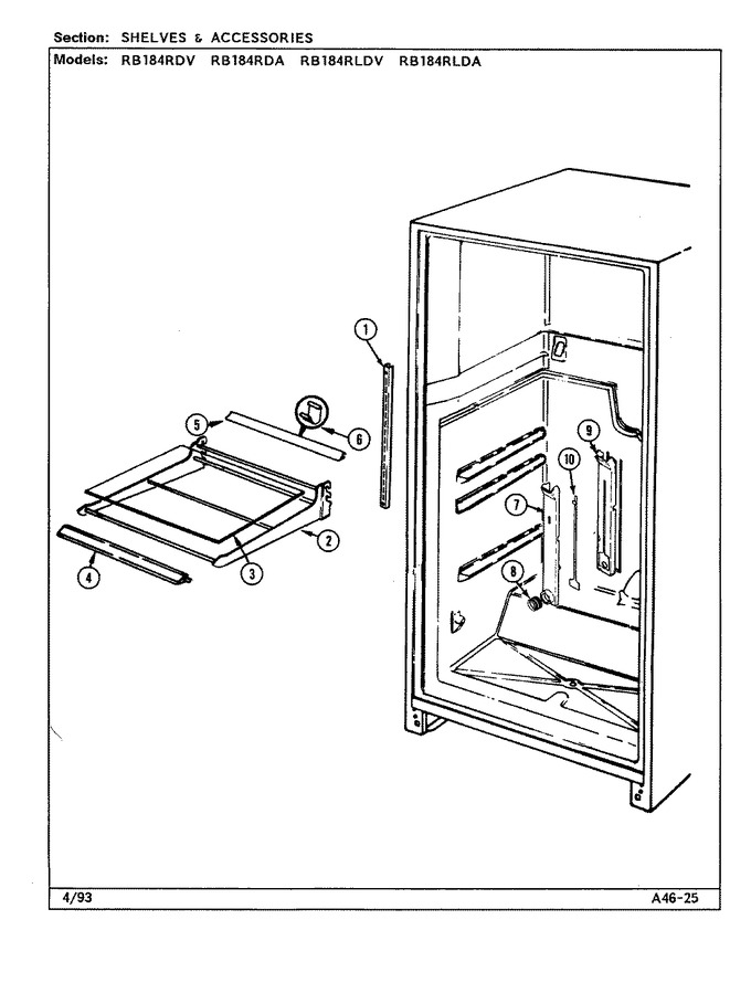 Diagram for RB184RDA (BOM: DG47A)