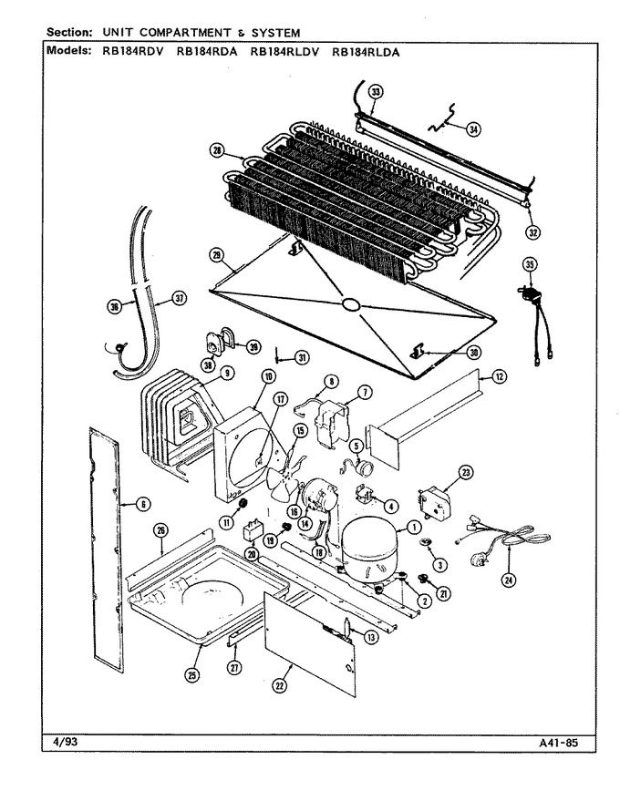 Diagram for RB184RDA (BOM: DG47A)