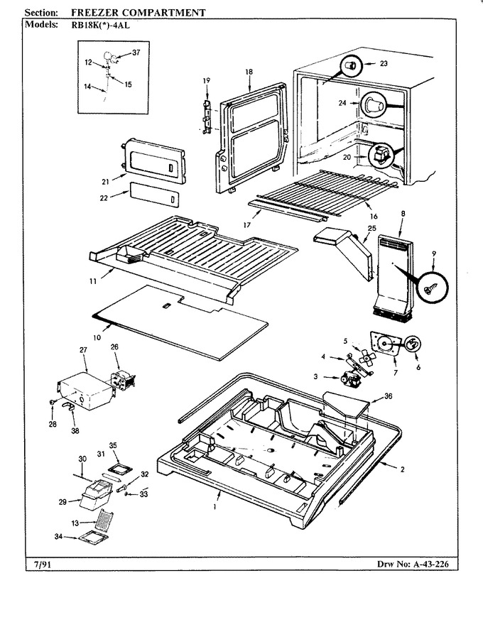 Diagram for RB18KN-4AL (BOM: AG45C)