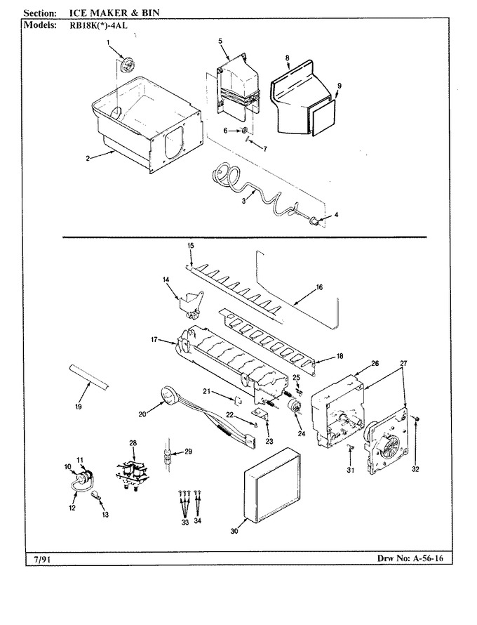 Diagram for RB18KN-4AL (BOM: BG44A)