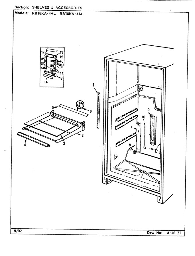 Diagram for RB18KA-4AL (BOM: BG45C)