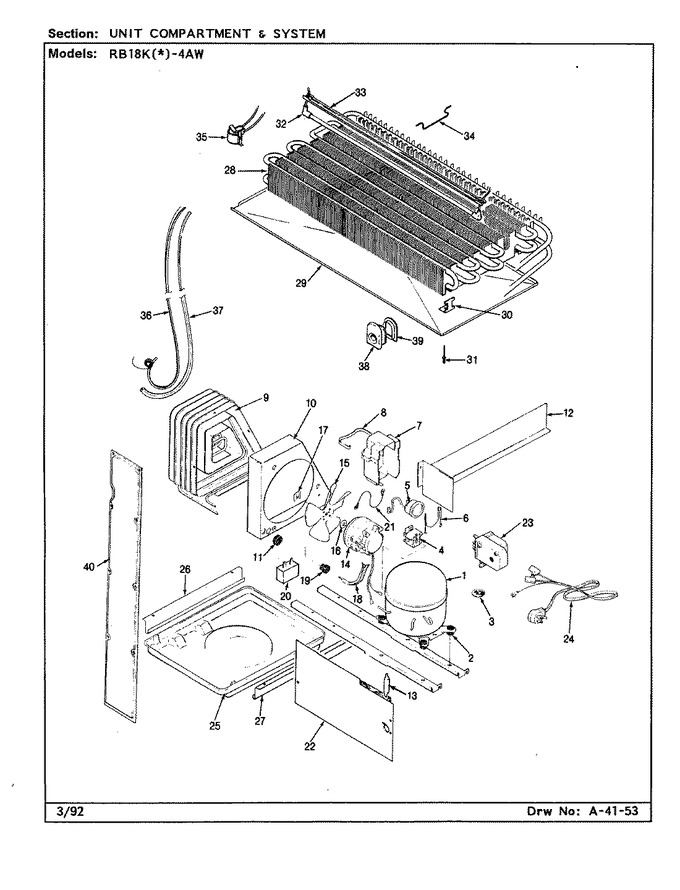 Diagram for RB18KN-4AW (BOM: AG43C)