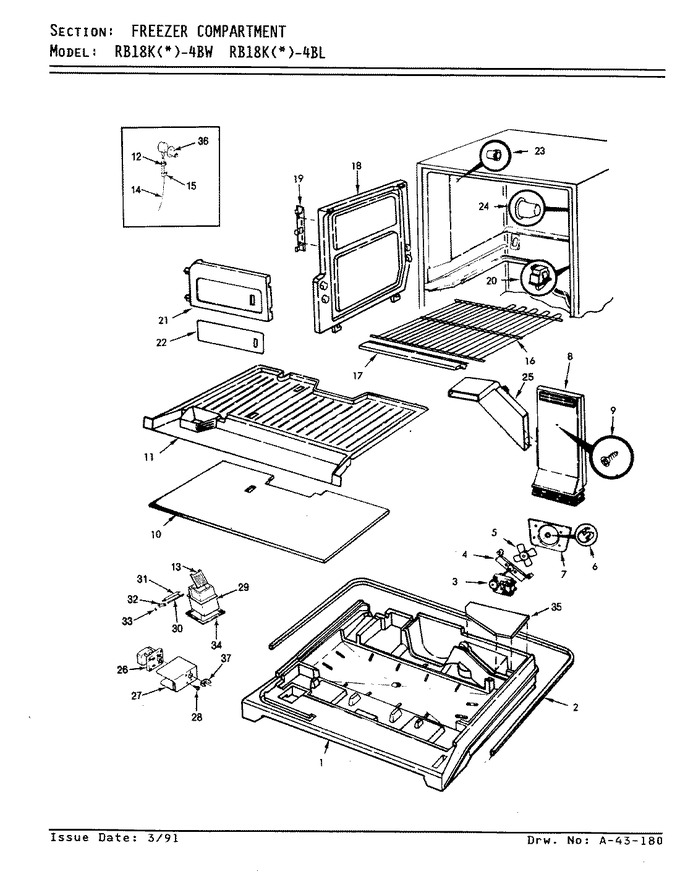 Diagram for RB18KN-4BW (BOM: BG46A)