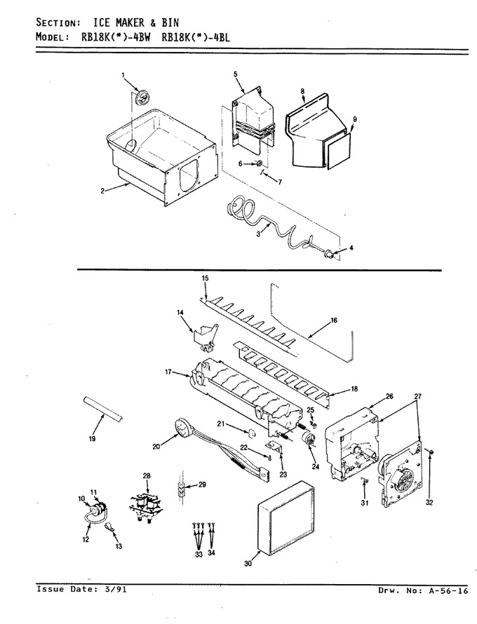 Diagram for RB18KA-4BW (BOM: BG46A)