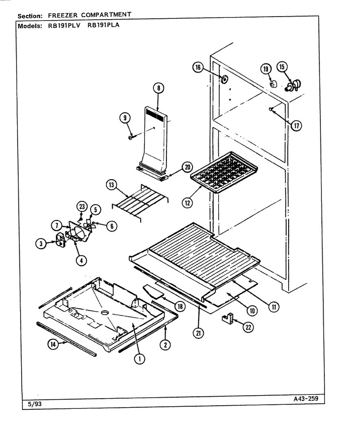 Diagram for RB191PLV (BOM: DE69A)