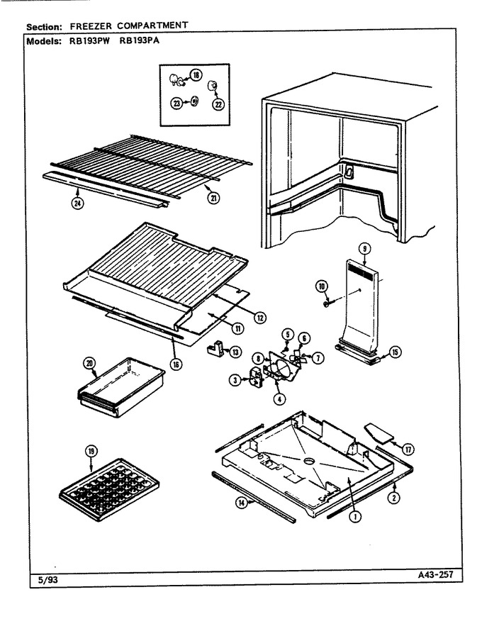 Diagram for RB193PA (BOM: DE74A)