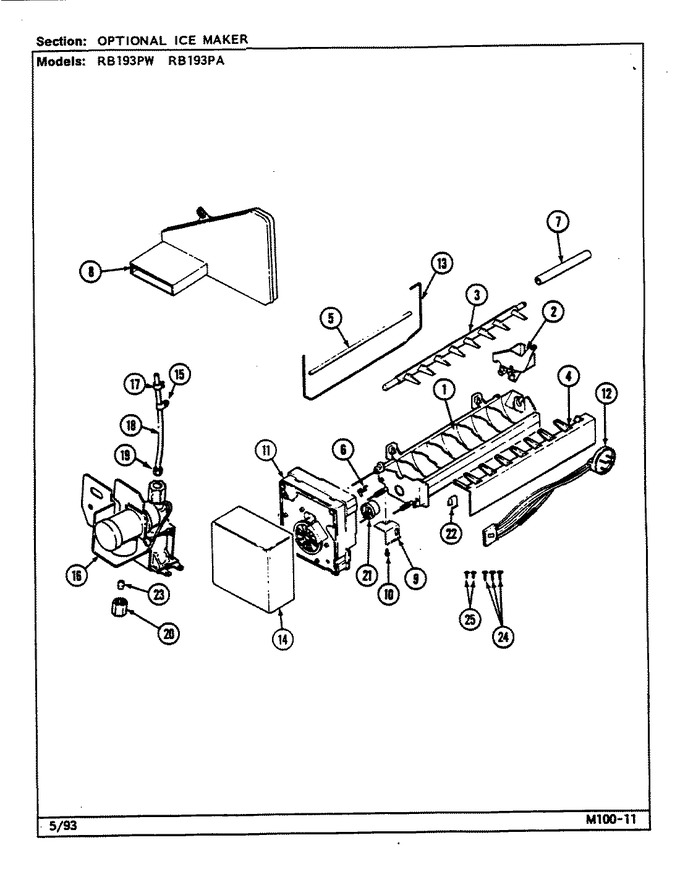 Diagram for RB193PA (BOM: DE74A)