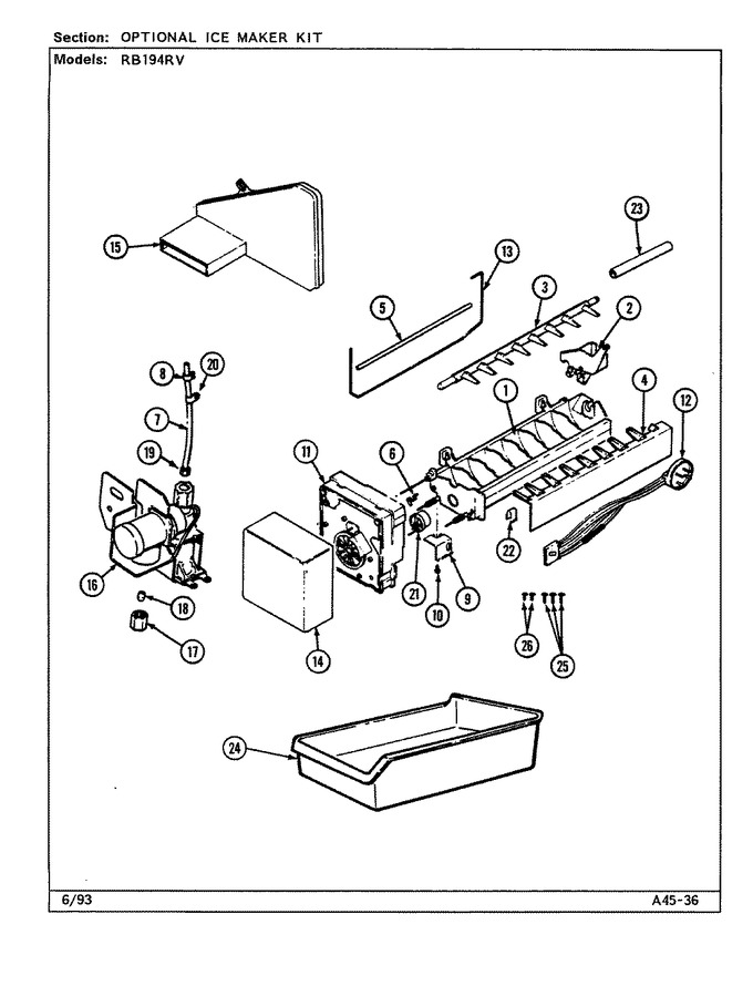Diagram for RB194RV (BOM: DG68A)