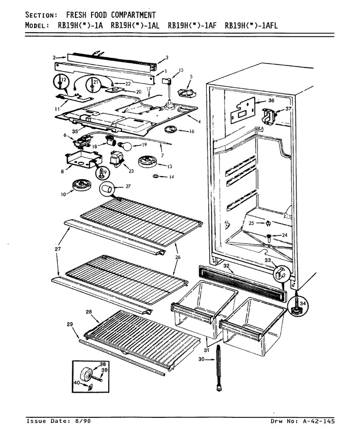 Diagram for RB19HA-1AF (BOM: 8C66A)