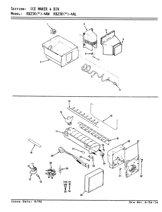 Diagram for RB23KA-4AL (BOM: AG96B)