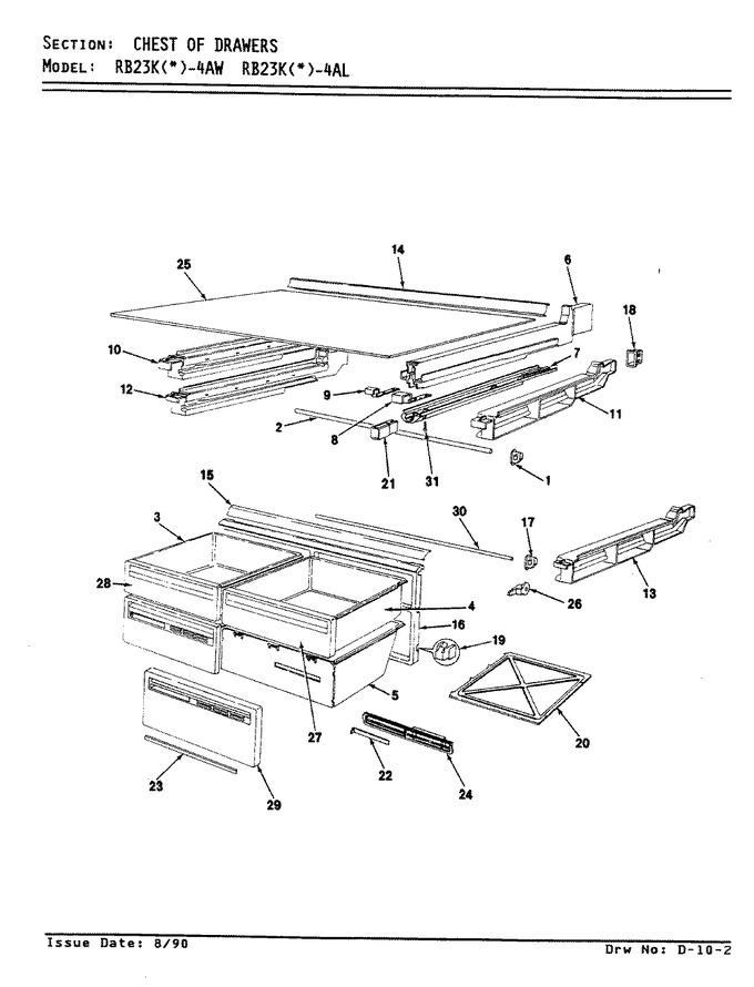 Diagram for RB23KA-4AL (BOM: AG99C)
