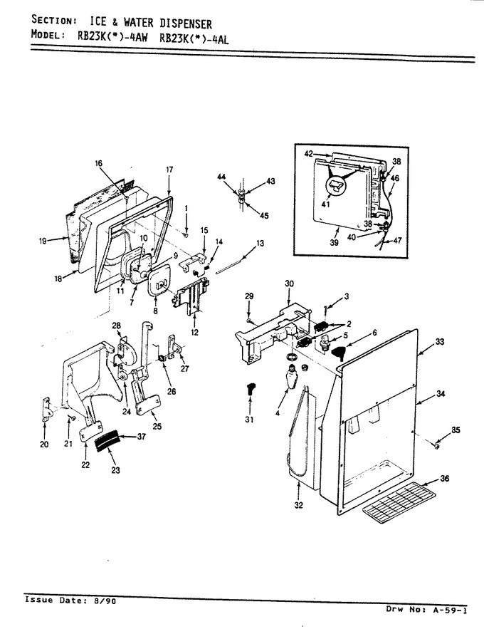 Diagram for RB23KA-4AW (BOM: BG98A)