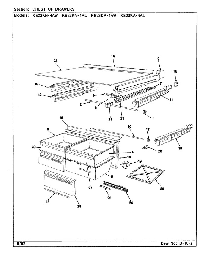 Diagram for RB23KA-4AW (BOM: BG98B)
