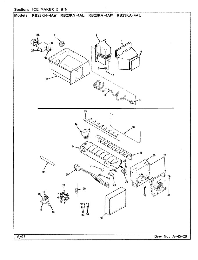 Diagram for RB23KA-4AL (BOM: BG99B)