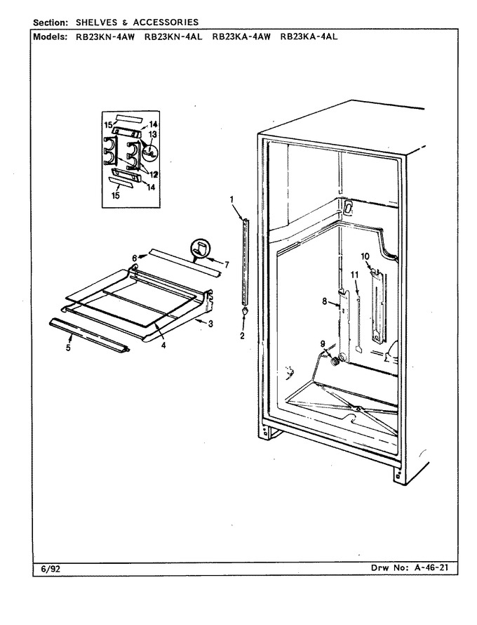 Diagram for RB23KA-4AL (BOM: BG99B)
