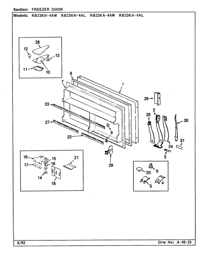 Diagram for RB23KA-4AW (BOM: BG98B)