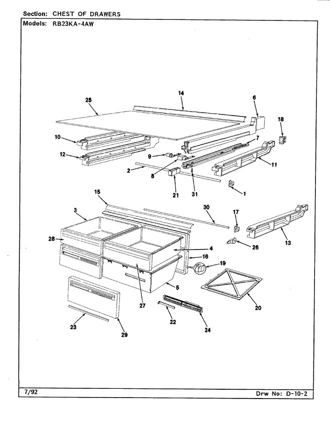 Diagram for RB23KA-4AW (BOM: BG98C)