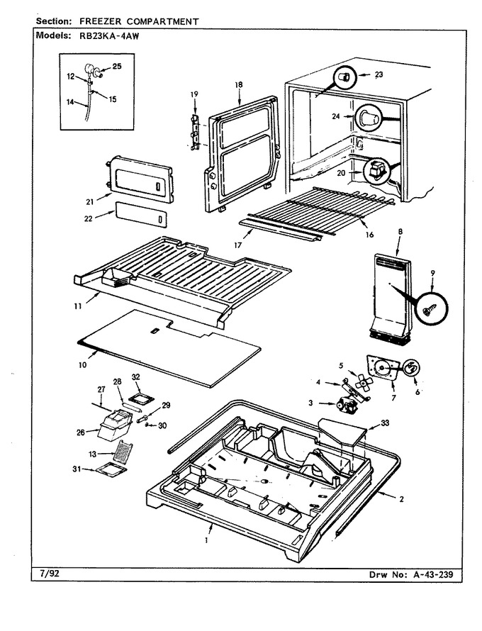 Diagram for RB23KA-4AW (BOM: BG98C)
