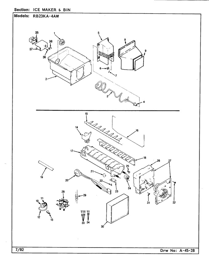 Diagram for RB23KA-4AW (BOM: BG98C)