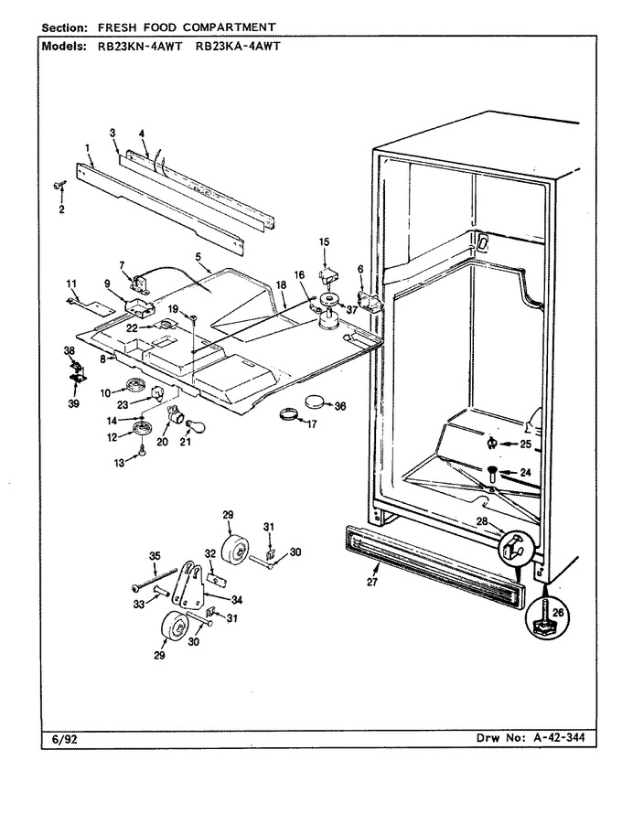 Diagram for RB23KA4AWT (BOM: CL82A)